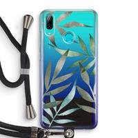 CaseCompany Tropical watercolor leaves: Huawei P Smart (2019) Transparant Hoesje met koord