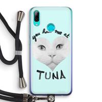 CaseCompany You had me at tuna: Huawei P Smart (2019) Transparant Hoesje met koord