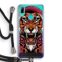 CaseCompany Tiger and Rattlesnakes: Huawei P Smart (2019) Transparant Hoesje met koord
