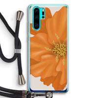 CaseCompany Orange Ellila flower: Huawei P30 Pro Transparant Hoesje met koord
