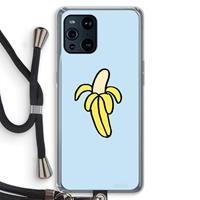 CaseCompany Banana: Oppo Find X3 Pro Transparant Hoesje met koord