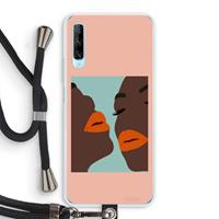 CaseCompany Orange lips: Huawei P Smart Pro Transparant Hoesje met koord