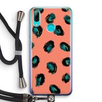 CaseCompany Pink Cheetah: Huawei P Smart (2019) Transparant Hoesje met koord