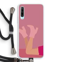 CaseCompany Pink boots: Huawei P Smart Pro Transparant Hoesje met koord