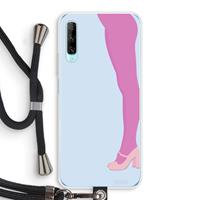 CaseCompany Pink panty: Huawei P Smart Pro Transparant Hoesje met koord