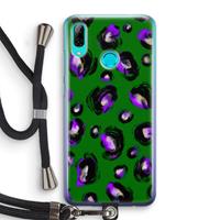 CaseCompany Green Cheetah: Huawei P Smart (2019) Transparant Hoesje met koord
