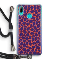 CaseCompany Purple Giraffe: Huawei P Smart (2019) Transparant Hoesje met koord