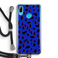 CaseCompany Blue Leopard: Huawei P Smart (2019) Transparant Hoesje met koord