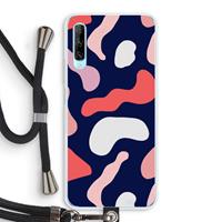 CaseCompany Memphis Shapes Pink: Huawei P Smart Pro Transparant Hoesje met koord