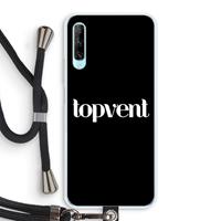 CaseCompany Topvent Zwart: Huawei P Smart Pro Transparant Hoesje met koord