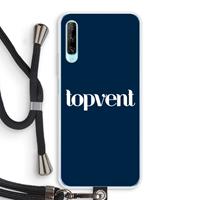 CaseCompany Topvent Navy: Huawei P Smart Pro Transparant Hoesje met koord