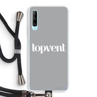 CaseCompany Topvent Grijs Wit: Huawei P Smart Pro Transparant Hoesje met koord