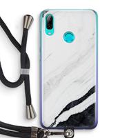 CaseCompany Elegante marmer: Huawei P Smart (2019) Transparant Hoesje met koord
