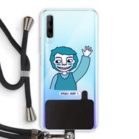 CaseCompany Zwaai: Huawei P Smart Pro Transparant Hoesje met koord