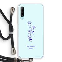 CaseCompany Bloom with grace: Huawei P Smart Pro Transparant Hoesje met koord
