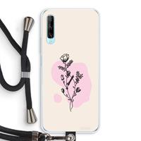 CaseCompany Roses are red: Huawei P Smart Pro Transparant Hoesje met koord