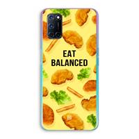 CaseCompany Eat Balanced: Oppo A92 Transparant Hoesje