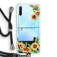 CaseCompany Zonnebloemen: Huawei P Smart Pro Transparant Hoesje met koord