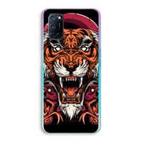 CaseCompany Tiger and Rattlesnakes: Oppo A92 Transparant Hoesje
