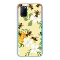 CaseCompany No flowers without bees: Oppo A92 Transparant Hoesje
