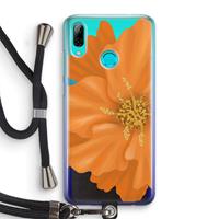CaseCompany Orange Ellila flower: Huawei P Smart (2019) Transparant Hoesje met koord
