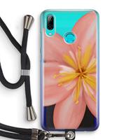 CaseCompany Pink Ellila Flower: Huawei P Smart (2019) Transparant Hoesje met koord