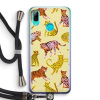 CaseCompany Cute Tigers and Leopards: Huawei P Smart (2019) Transparant Hoesje met koord