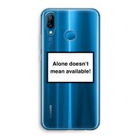 CaseCompany Alone: Huawei P20 Lite Transparant Hoesje