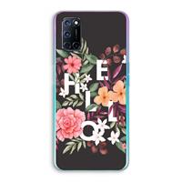 CaseCompany Hello in flowers: Oppo A92 Transparant Hoesje