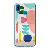 CaseCompany Bold Rounded Shapes: Huawei P20 Lite Transparant Hoesje