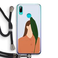 CaseCompany Leaf: Huawei P Smart (2019) Transparant Hoesje met koord