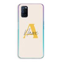 CaseCompany Amber Script: Oppo A92 Transparant Hoesje