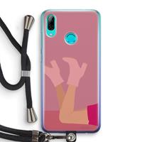 CaseCompany Pink boots: Huawei P Smart (2019) Transparant Hoesje met koord