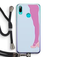 CaseCompany Pink panty: Huawei P Smart (2019) Transparant Hoesje met koord