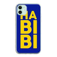 CaseCompany Habibi Blue: iPhone 11 Transparant Hoesje