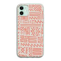 CaseCompany Marrakech Pink: iPhone 11 Transparant Hoesje