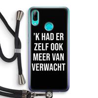 CaseCompany Meer verwacht - Zwart: Huawei P Smart (2019) Transparant Hoesje met koord