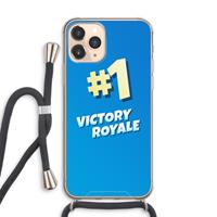 CaseCompany Victory Royale: iPhone 11 Pro Max Transparant Hoesje met koord