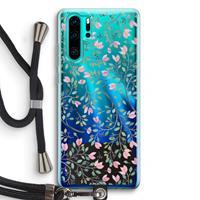 CaseCompany Sierlijke bloemen: Huawei P30 Pro Transparant Hoesje met koord