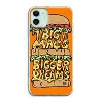 CaseCompany Big Macs Bigger Dreams: iPhone 11 Transparant Hoesje