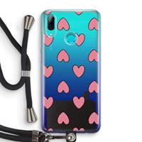 CaseCompany Ondersteboven verliefd: Huawei P Smart (2019) Transparant Hoesje met koord