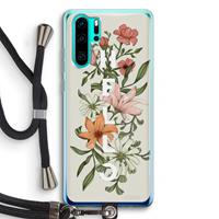 CaseCompany Hello bloemen: Huawei P30 Pro Transparant Hoesje met koord