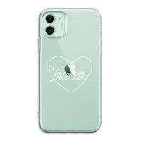 CaseCompany Friends heart pastel: iPhone 11 Transparant Hoesje
