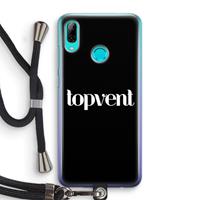 CaseCompany Topvent Zwart: Huawei P Smart (2019) Transparant Hoesje met koord