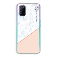 CaseCompany Marmer in stijl: Oppo A92 Transparant Hoesje