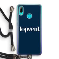 CaseCompany Topvent Navy: Huawei P Smart (2019) Transparant Hoesje met koord