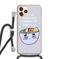 CaseCompany I'm A Hopeless Ramen-Tic For You: iPhone 11 Pro Max Transparant Hoesje met koord