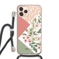 CaseCompany Sweet heaven geometrics: iPhone 11 Pro Max Transparant Hoesje met koord