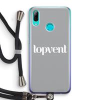 CaseCompany Topvent Grijs Wit: Huawei P Smart (2019) Transparant Hoesje met koord