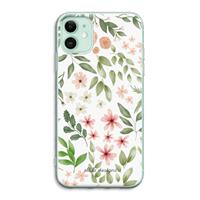 CaseCompany Botanical sweet flower heaven: iPhone 11 Transparant Hoesje